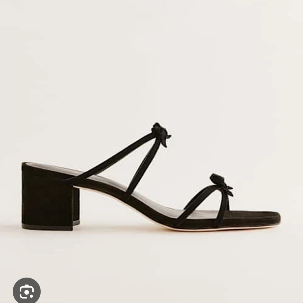 Reformation Elodie Block Heeled Sandal-BLACK